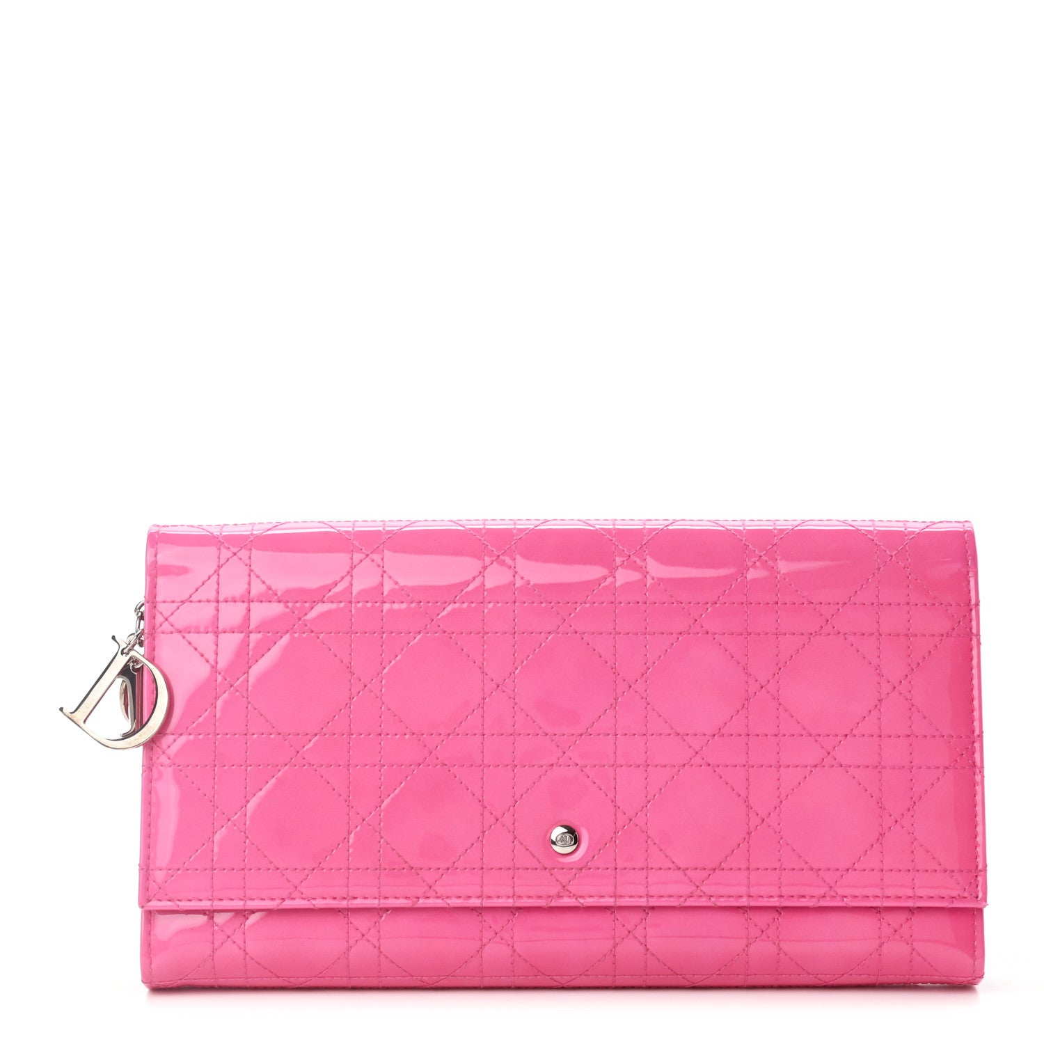 Christian Dior Patent Cannage Travel Wallet Pink 3 of 9