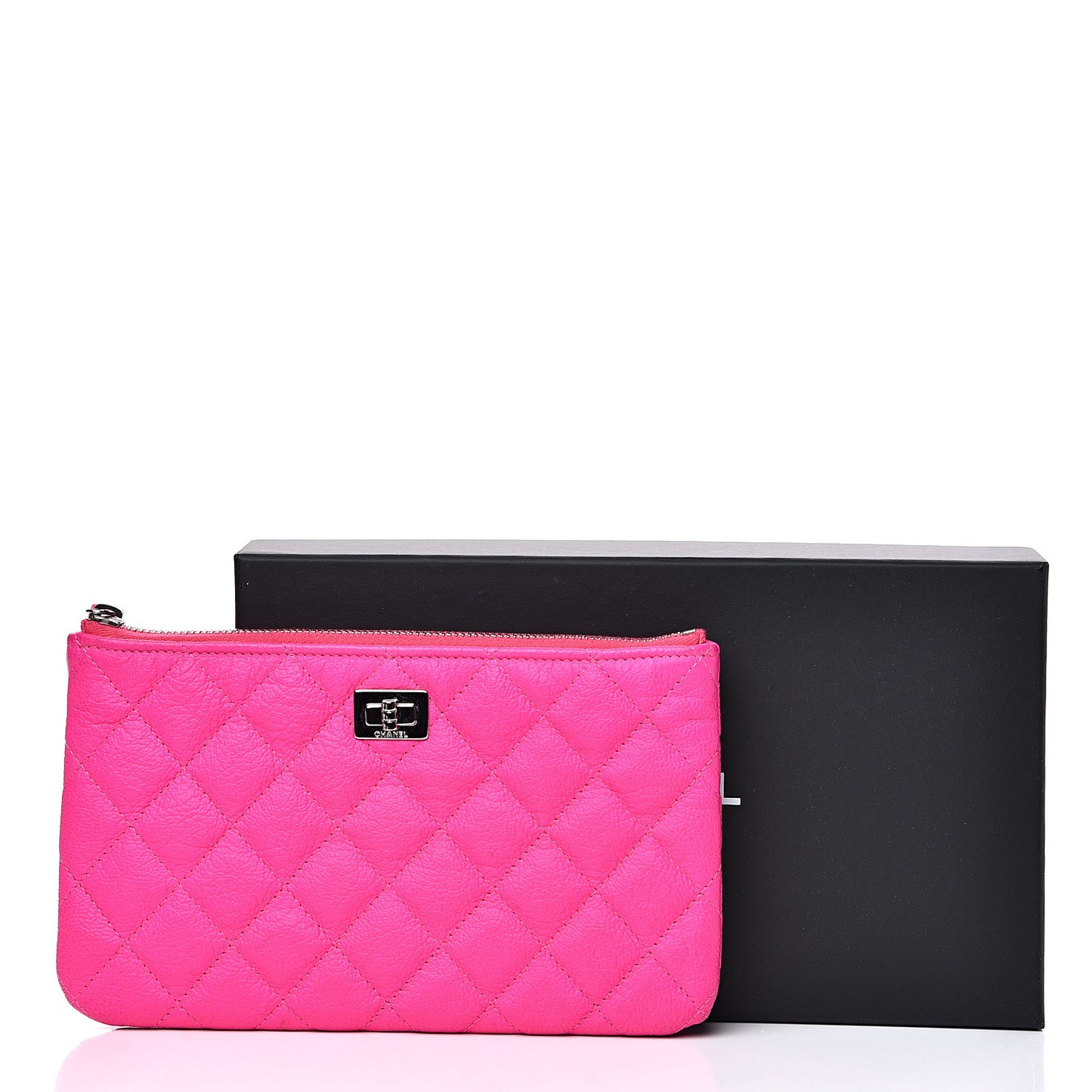 Goatskin Quilted Medium Reissue Cosmetic Case Pink
