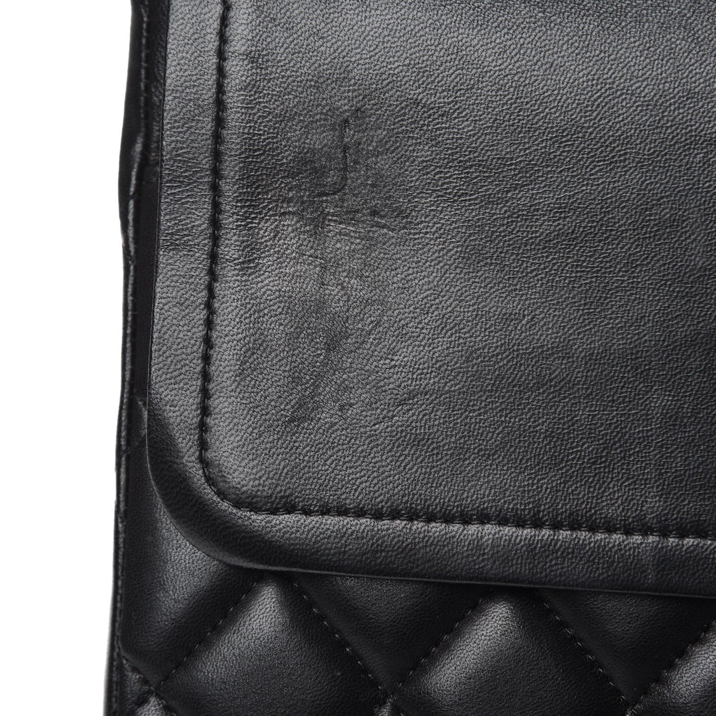Lambskin Quilted Maxi Double Flap Black