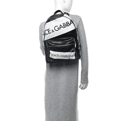 Dolce & Gabbana Calfskin Coated Canvas Vulcano Backpack Black 2 of 12