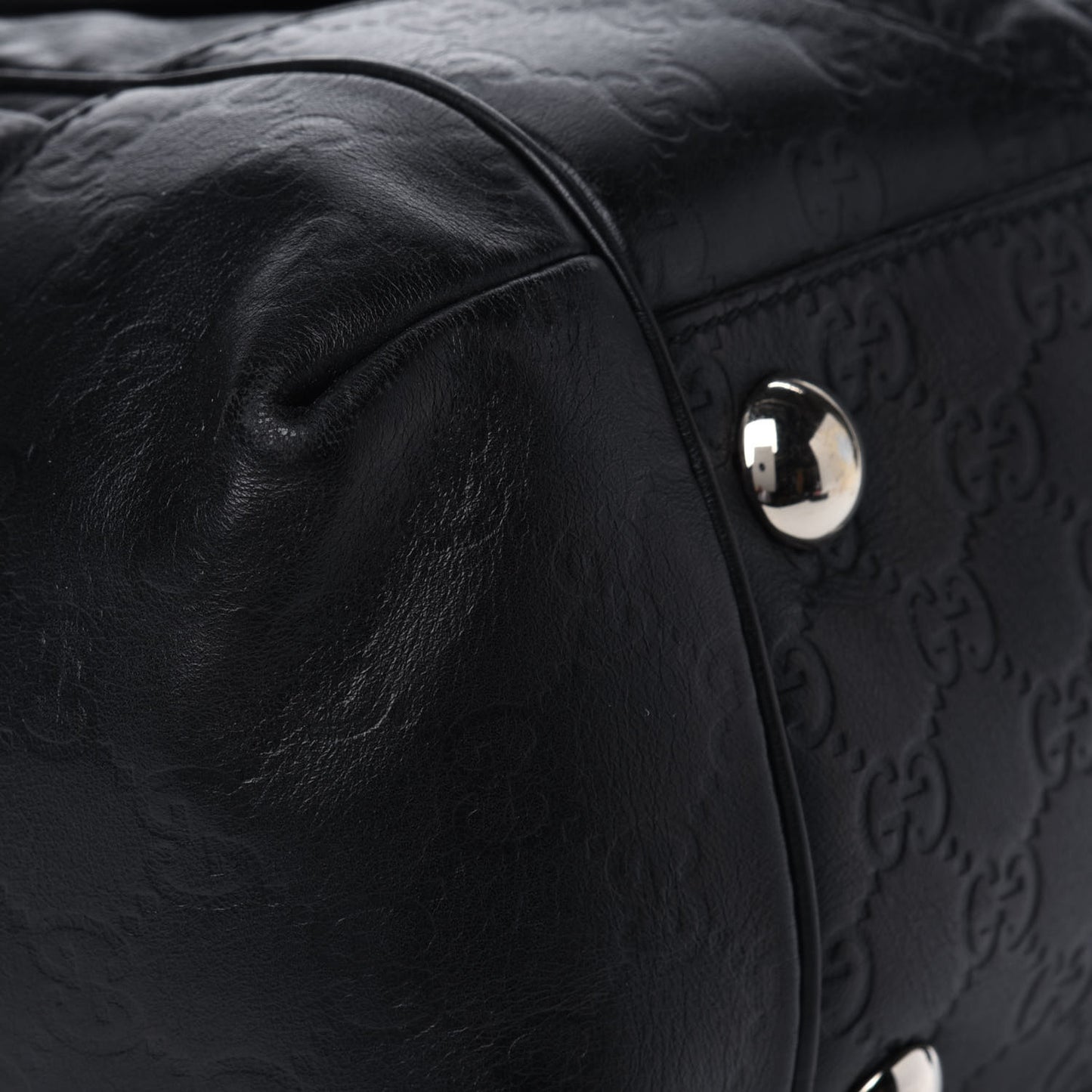 Calfskin Guccissima Large Full Moon Tote Black