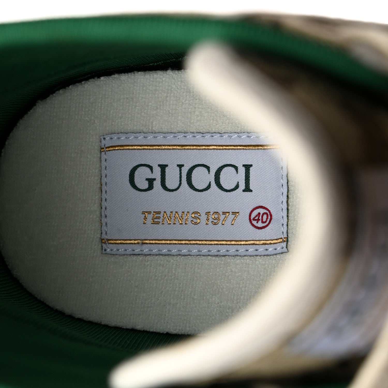 Gucci Canvas GG Monogram Web Womens 1977 Tennis High Top Sneakers 40 Ebony 6 of 8