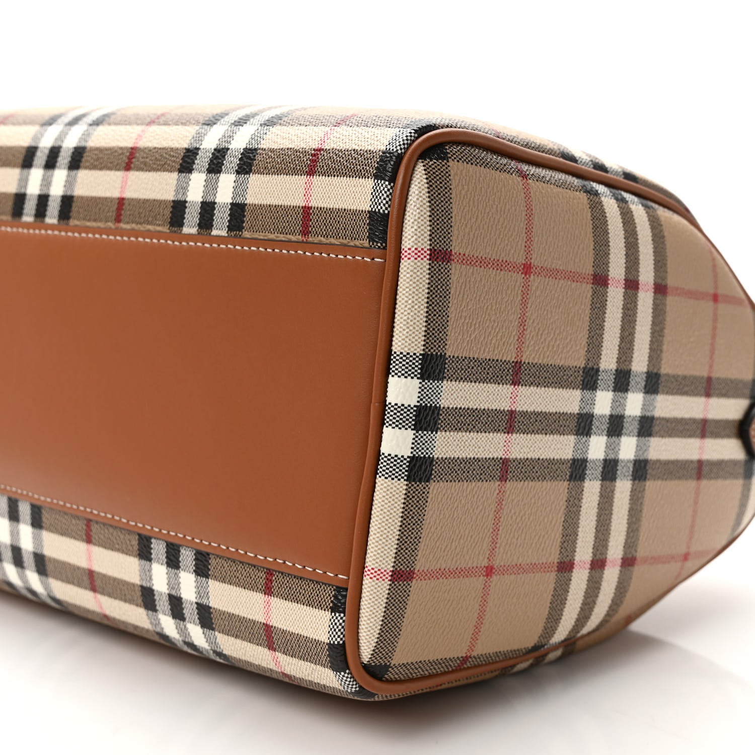 Burberry Horseferry Check Medium Bowling Bag Tan 8 of 8