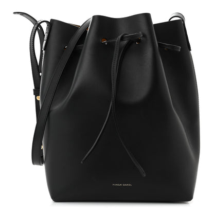 Mansur Gavriel Vegetable Tanned Calfskin Bucket Bag Black Oro 1 of 10