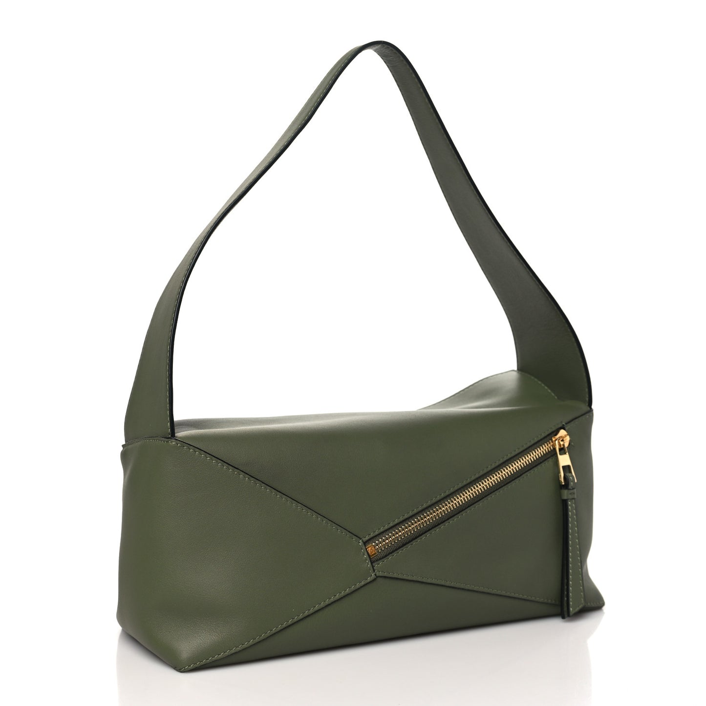 Calfskin Puzzle Hobo Avocado