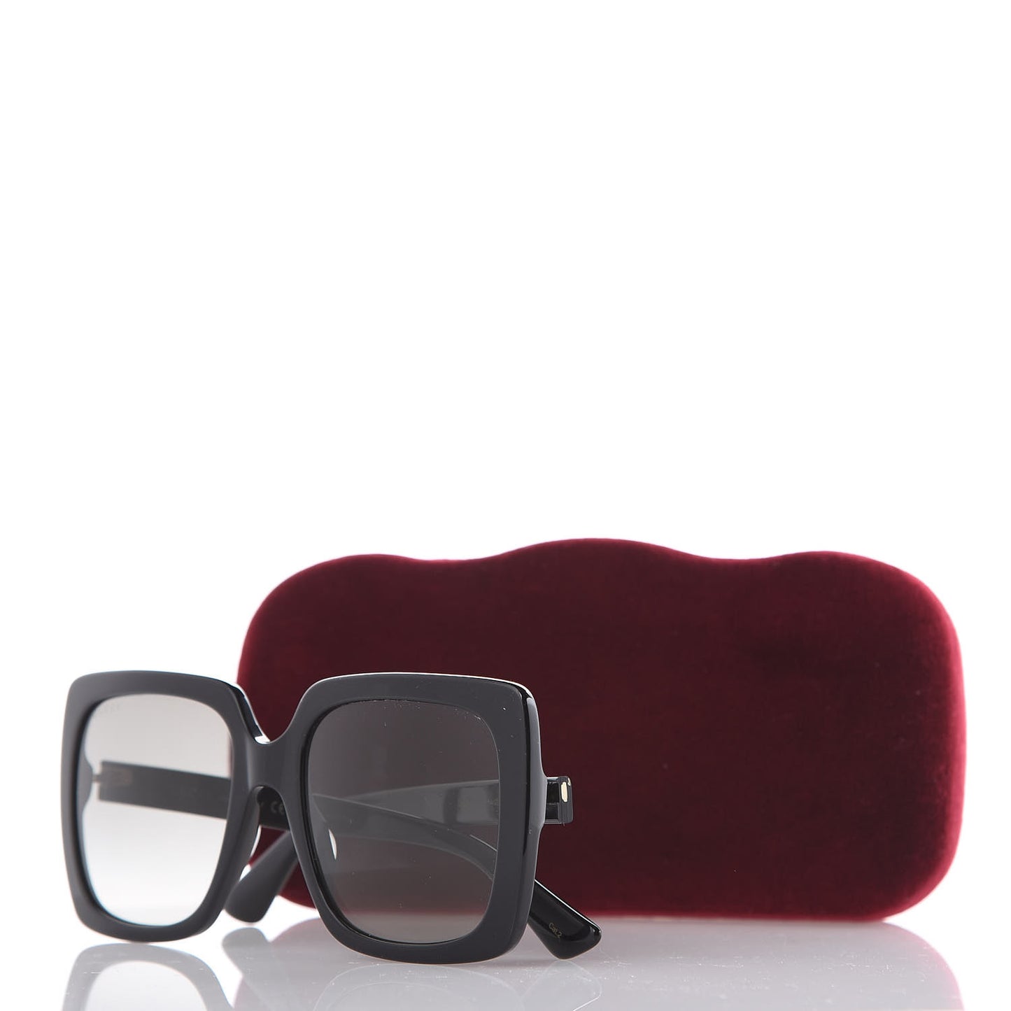 Crystal Square Frame GG Sunglasses GG0418S Black