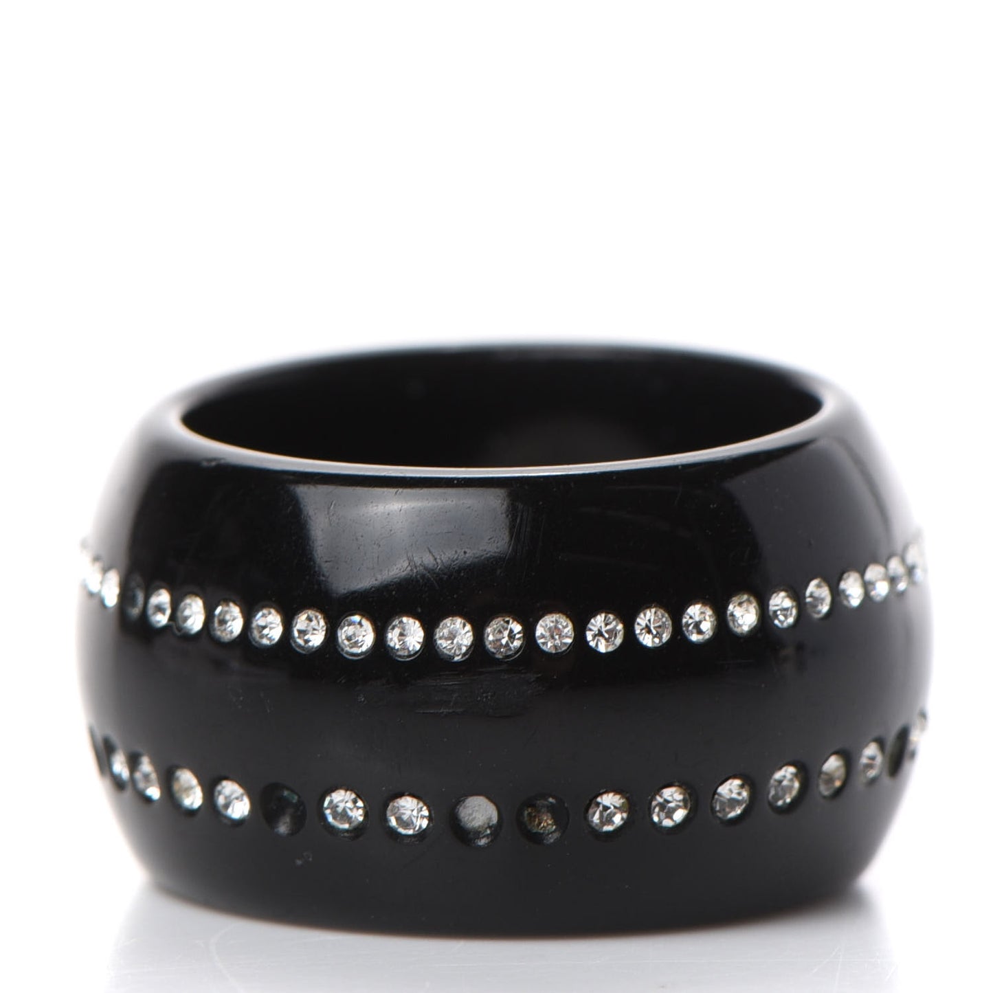 Resin Crystal CC Ring 6.5 Black