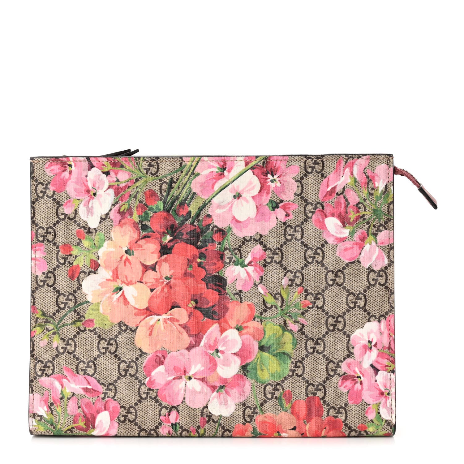 Gucci GG Supreme Monogram Blooms Large Cosmetic Case Beige Multicolor Dry Rose 1 of 10