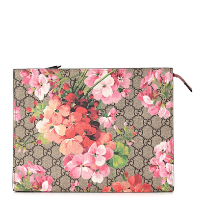 Gucci GG Supreme Monogram Blooms Large Cosmetic Case Beige Multicolor Dry Rose 1 of 10
