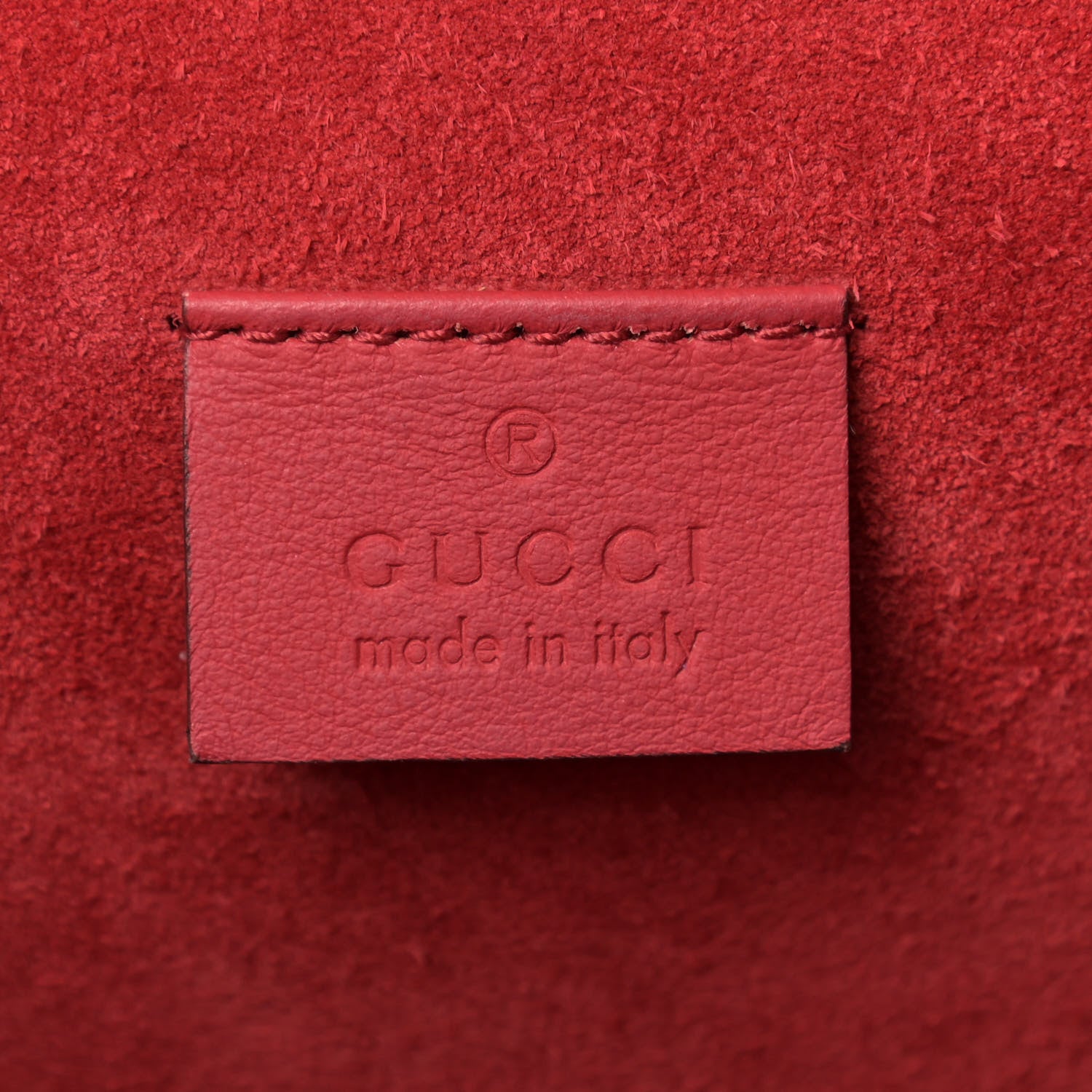 Gucci GG Supreme Monogram Suede Cudu Medium Dionysus Shoulder Bag Beige Ebony Vulcanic Red 6 of 14