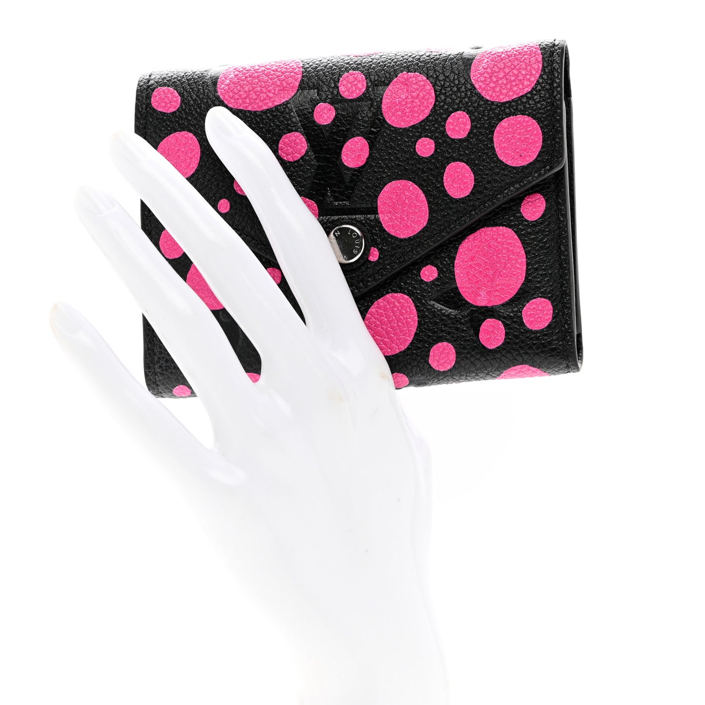 LV X YK Empreinte Monogram Victorine Wallet Black Fuchsia