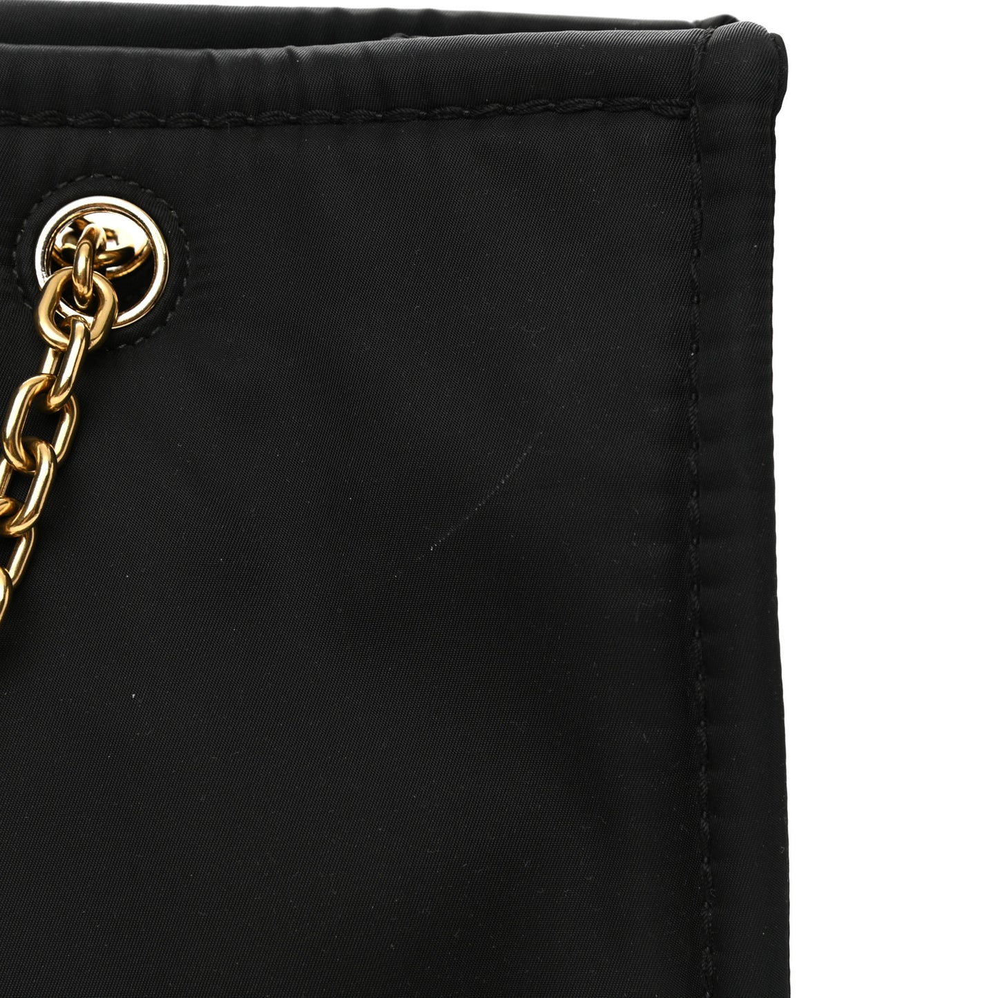 Tessuto Nylon Chain Tote Black
