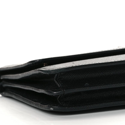 Prada Saffiano Metal Flap Wallet With Strap Black 6 of 10