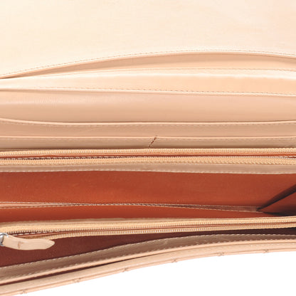 Chanel Lambskin Quilted Clutch Flap Beige 8 of 10