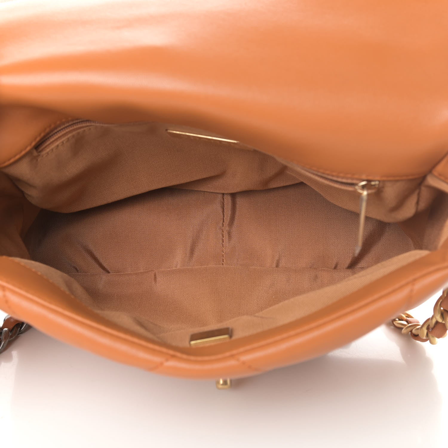 Chanel Lambskin Quilted Medium Chanel 19 Flap Light Brown 5 of 11