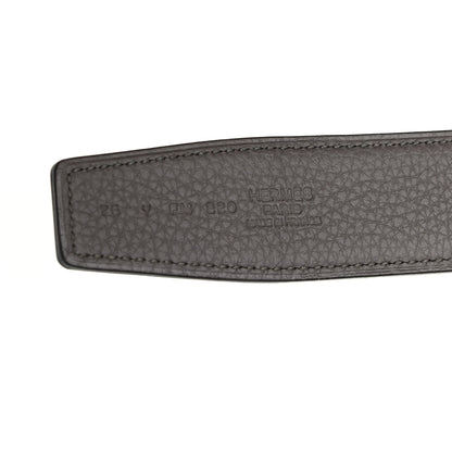 Hermes Togo 32mm H Belt 75 Black Etain 3 of 7