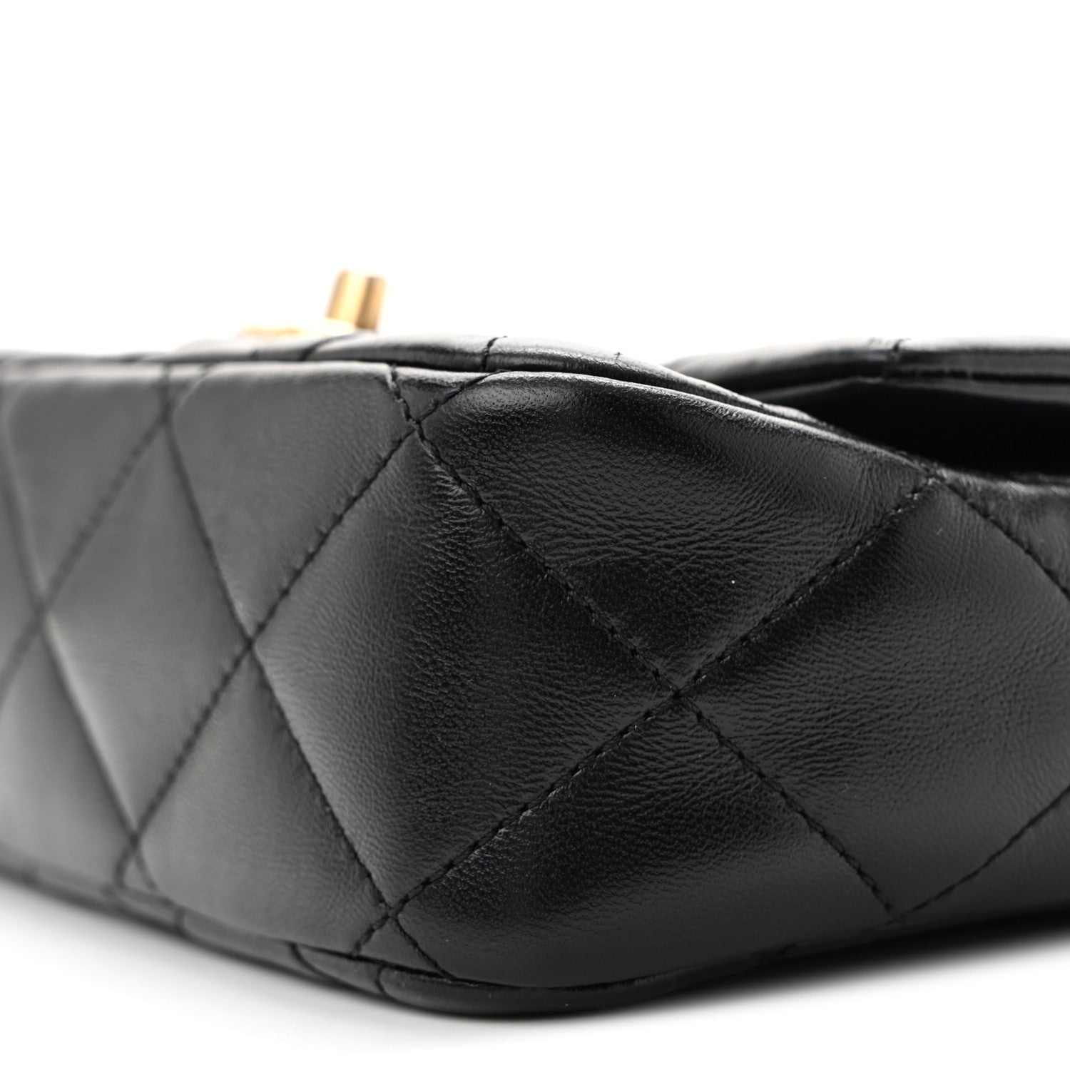 Chanel Shiny Lambskin Quilted Mini Sweetheart Flap Black 10 of 12