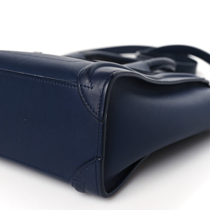 Celine Smooth Calfskin Nano Luggage Navy Blue 9 of 13