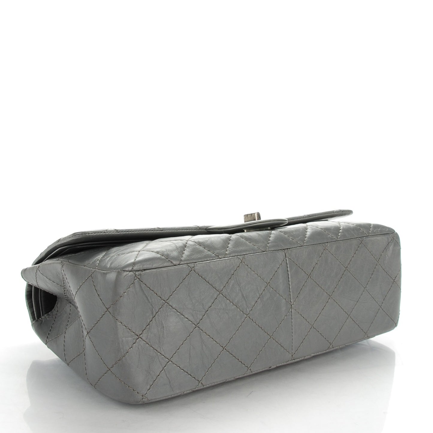 Aged Calfskin Quilted 2.55 Reissue 227 Flap Grey
