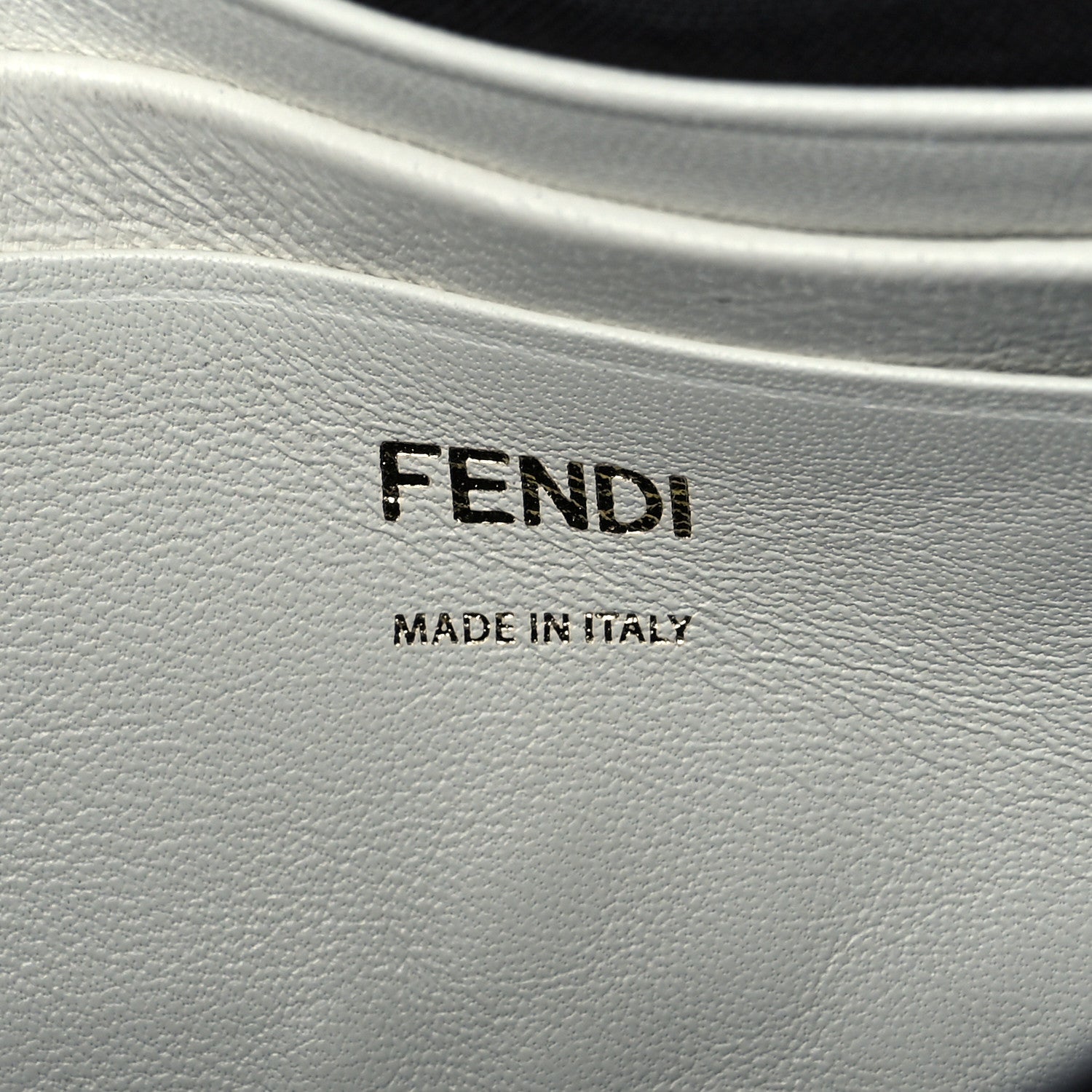 Fendi Nappa FF 1974 Embossed Mini Baguette White 6 of 9