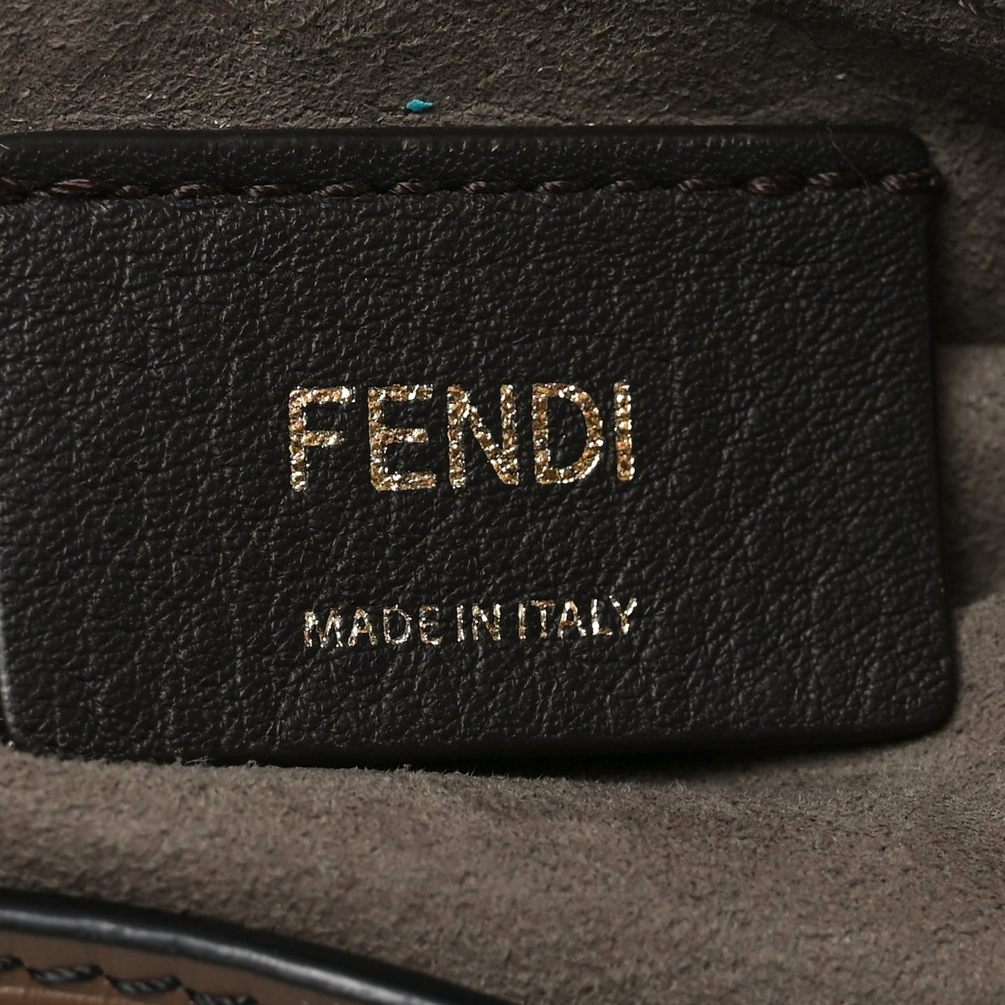 Vitello Grace F is Fendi Bi-Color FF 1974 Embossed Grande Mon Tresor Bucket Bag Maya Black Fragola