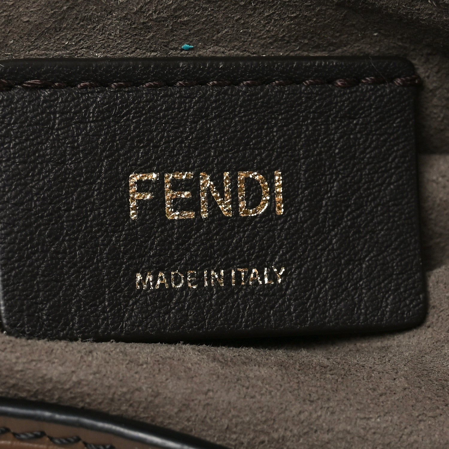 Fendi Vitello Grace F is Fendi Bi-Color FF 1974 Embossed Grande Mon Tresor Bucket Bag Maya Black Fragola 6 of 10