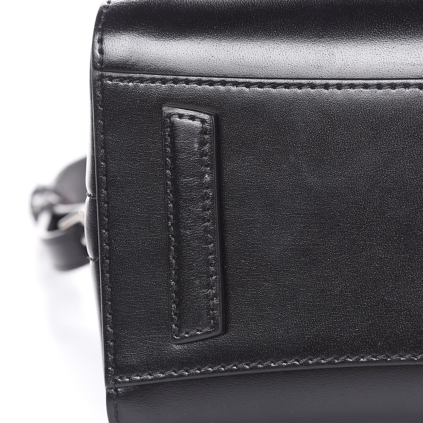 Shiny Lord Calfskin Mini Antigona Black
