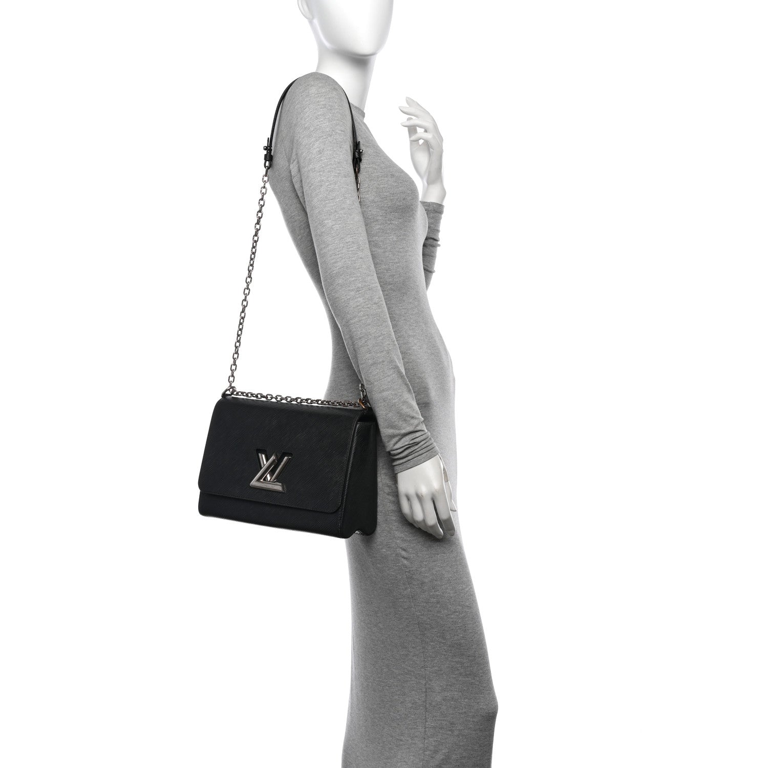 Louis Vuitton Epi Twist Shoulder Bag GM Black 2 of 11