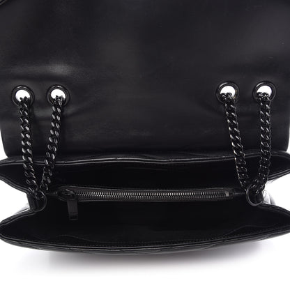 Saint Laurent Calfskin Y Quilted Monogram Medium Loulou Chain Satchel Black 5 of 9