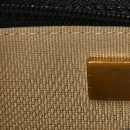 Chanel Lambskin Quilted CC Pearl Crush Wallet on Chain WOC Black 8 of 10