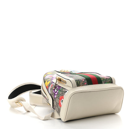 Gucci GG Supreme Monogram Flora Web Small Ophidia Day Backpack White 4 of 9