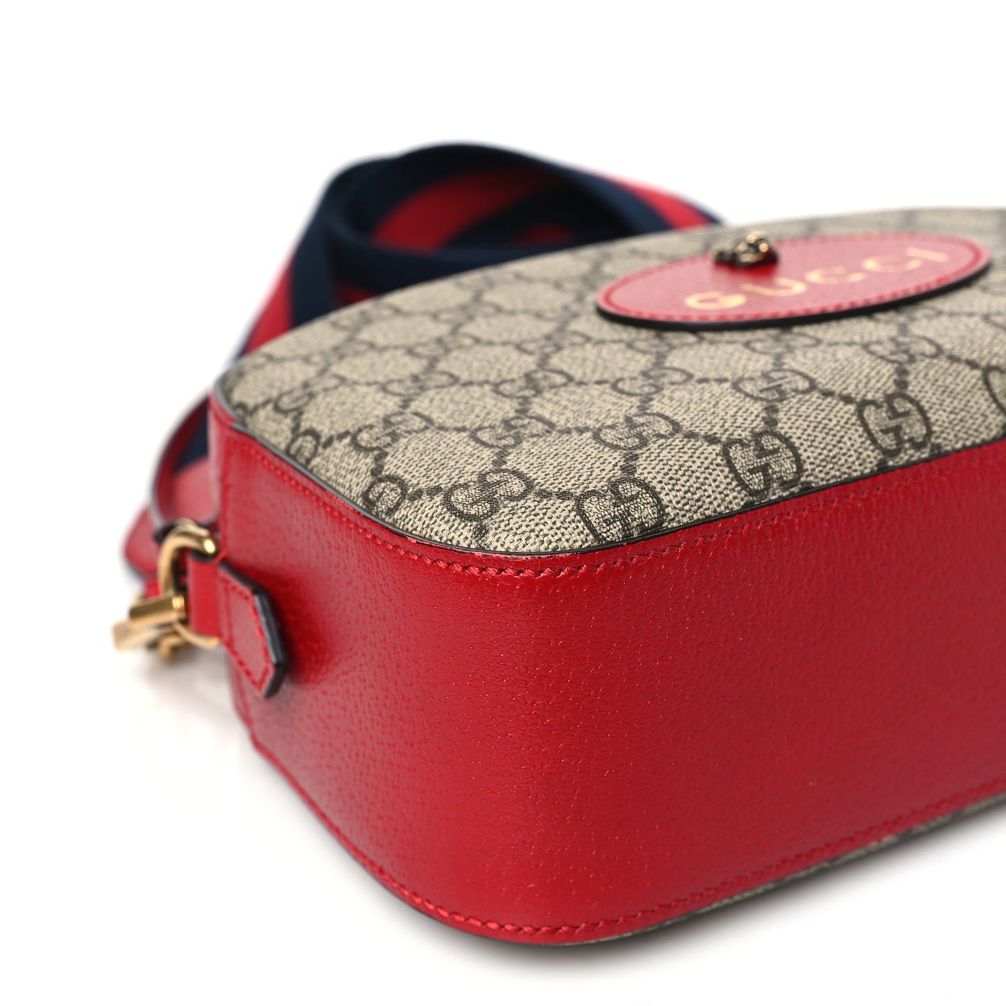 GG Supreme Monogram Web Neo Vintage Shoulder Bag Beige Red