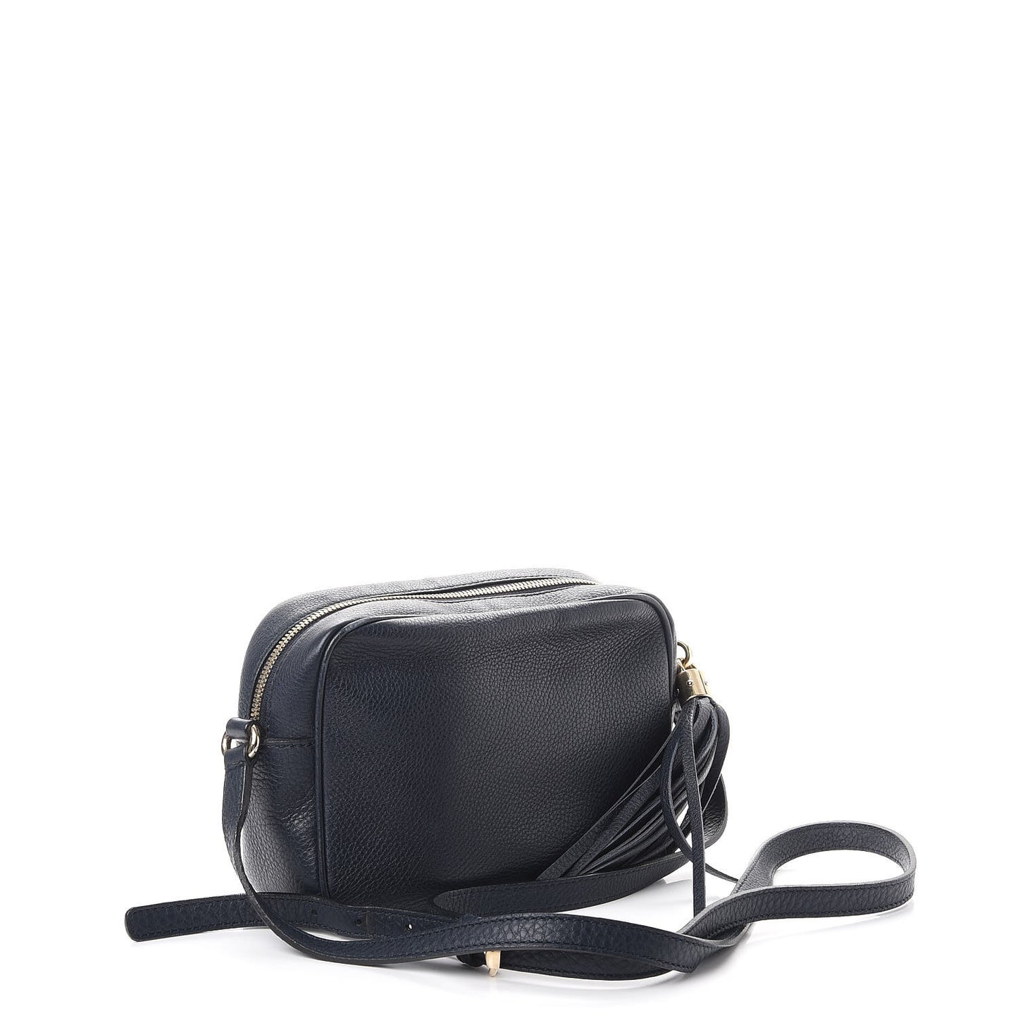 Pebbled Calfskin Small Soho Disco Bag Blue
