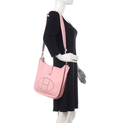 Hermes Taurillon Clemence Evelyne III PM Rose Sakura 2 of 11