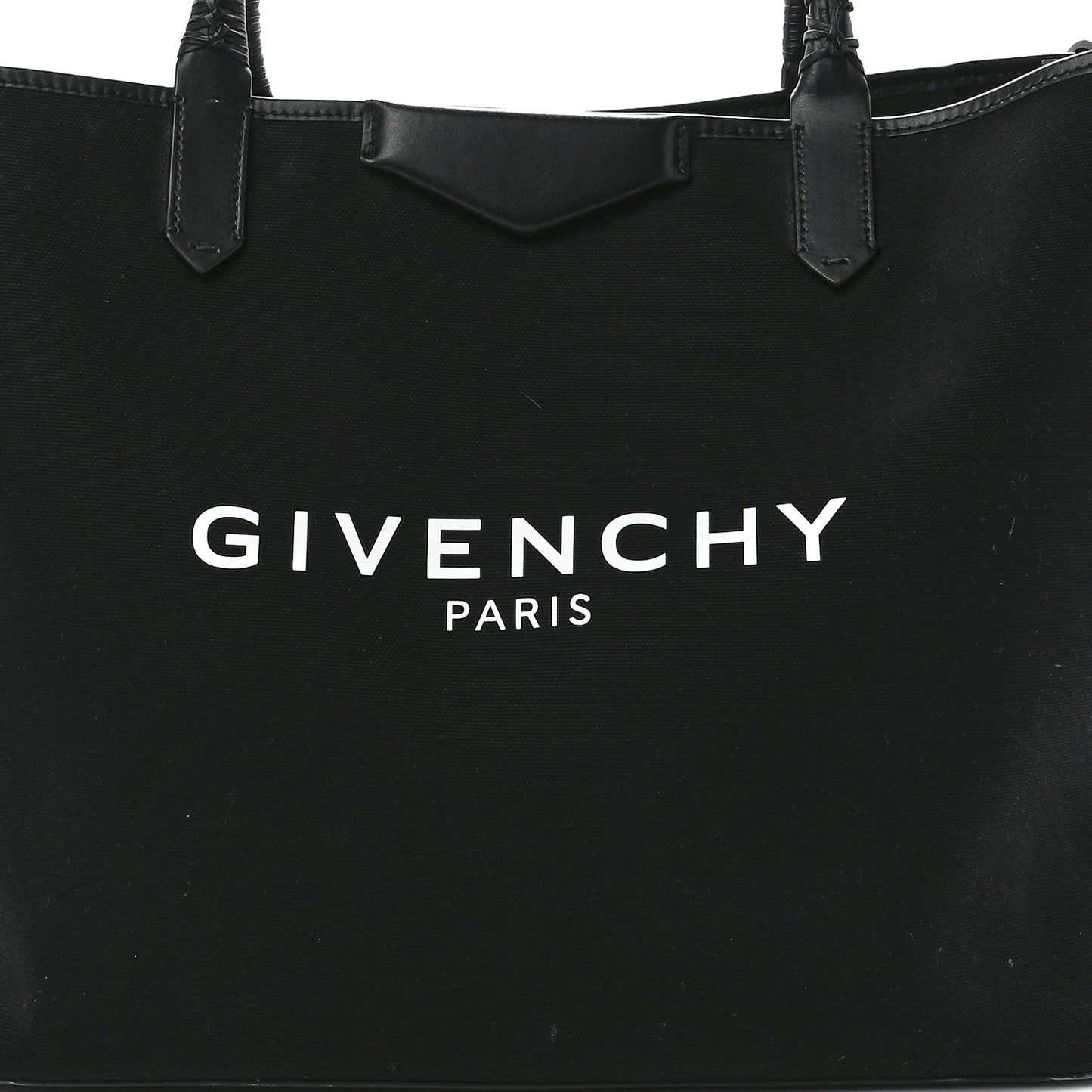 Canvas Medium Antigona Logo Tote Black