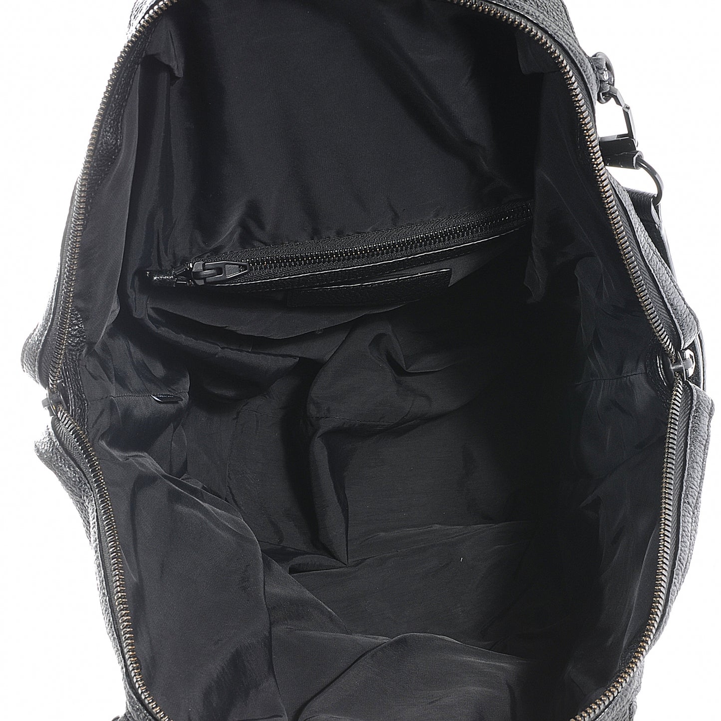 Pebbled Leather Large Emile Black