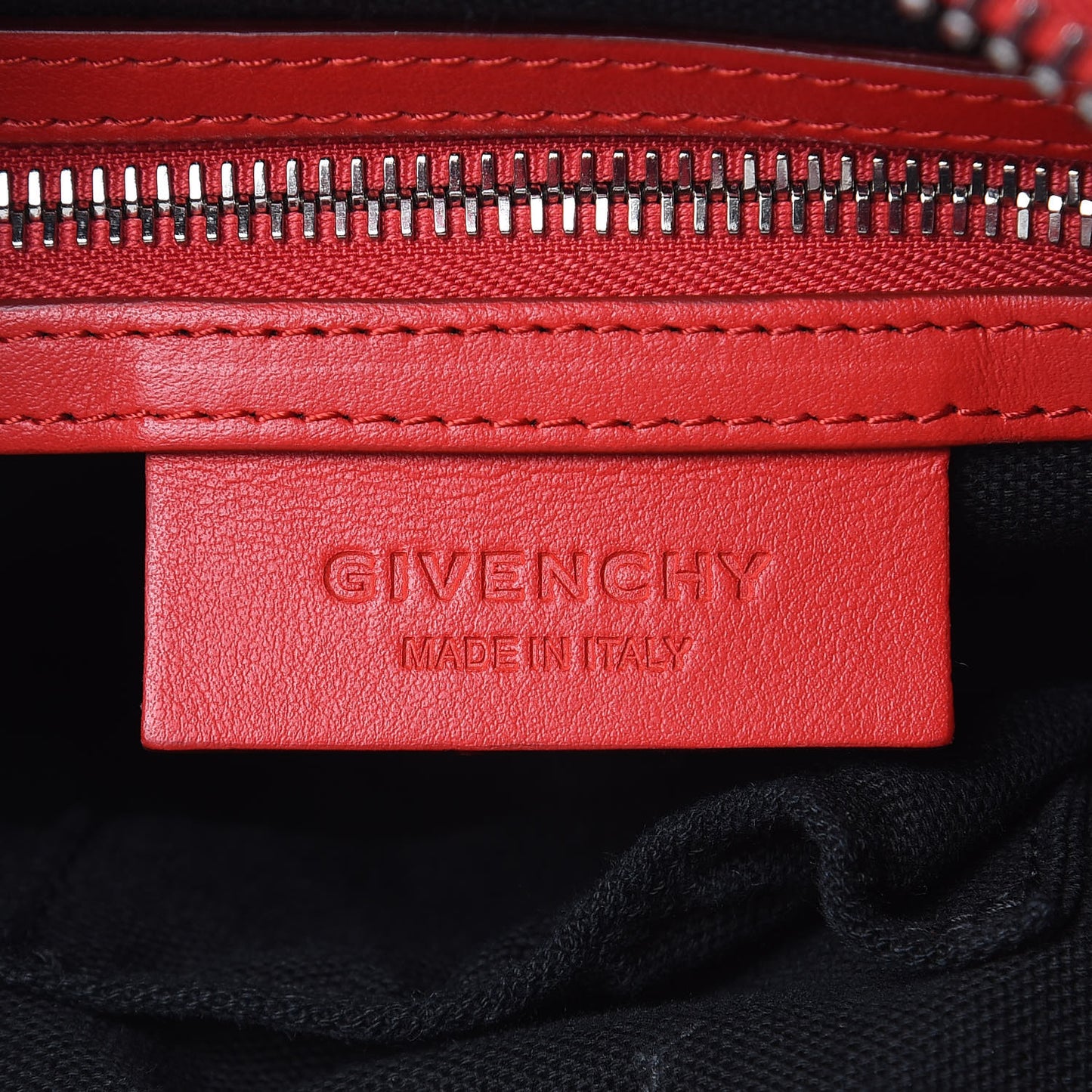 Calfskin Micro Nightingale Logo Strap Red