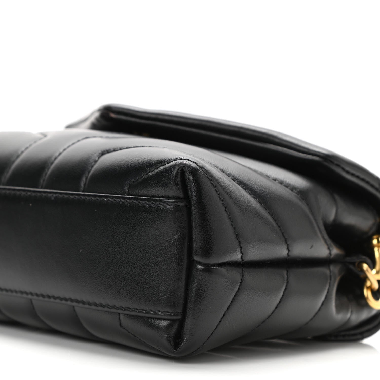Saint Laurent Calfskin Y Quilted Monogram Toy Loulou Crossbody Bag Black 10 of 11