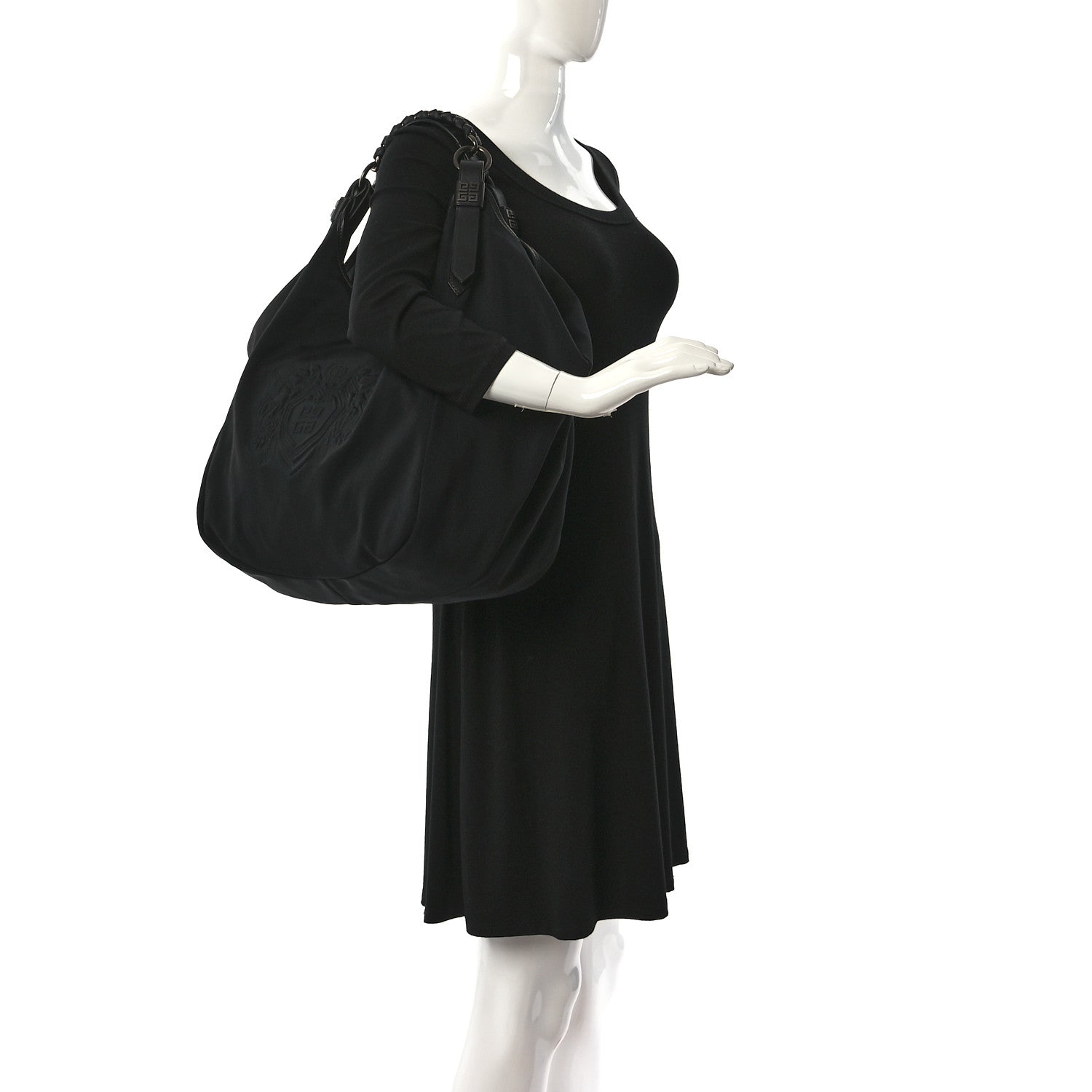 Givenchy Neoprene New Sacca Shoulder Bag Black 2 of 12