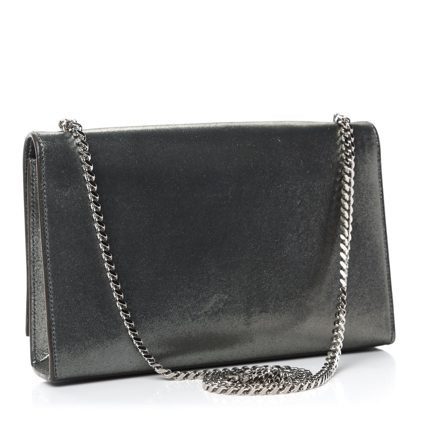 Metallic Glitter Classic Monogram Medium Classic Monogram Kate Satchel Silver