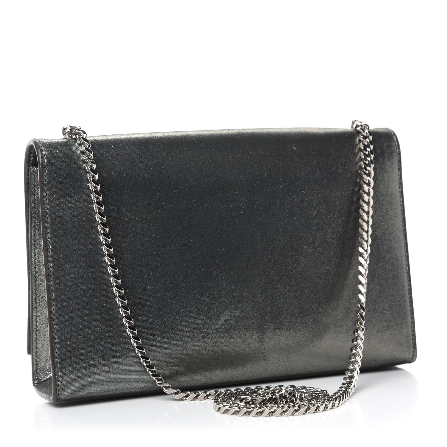 Saint Laurent Metallic Glitter Classic Monogram Medium Classic Monogram Kate Satchel Silver 3 of 11