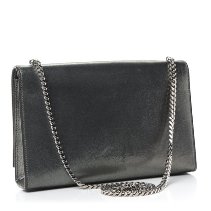 Saint Laurent Metallic Glitter Classic Monogram Medium Classic Monogram Kate Satchel Silver 3 of 11