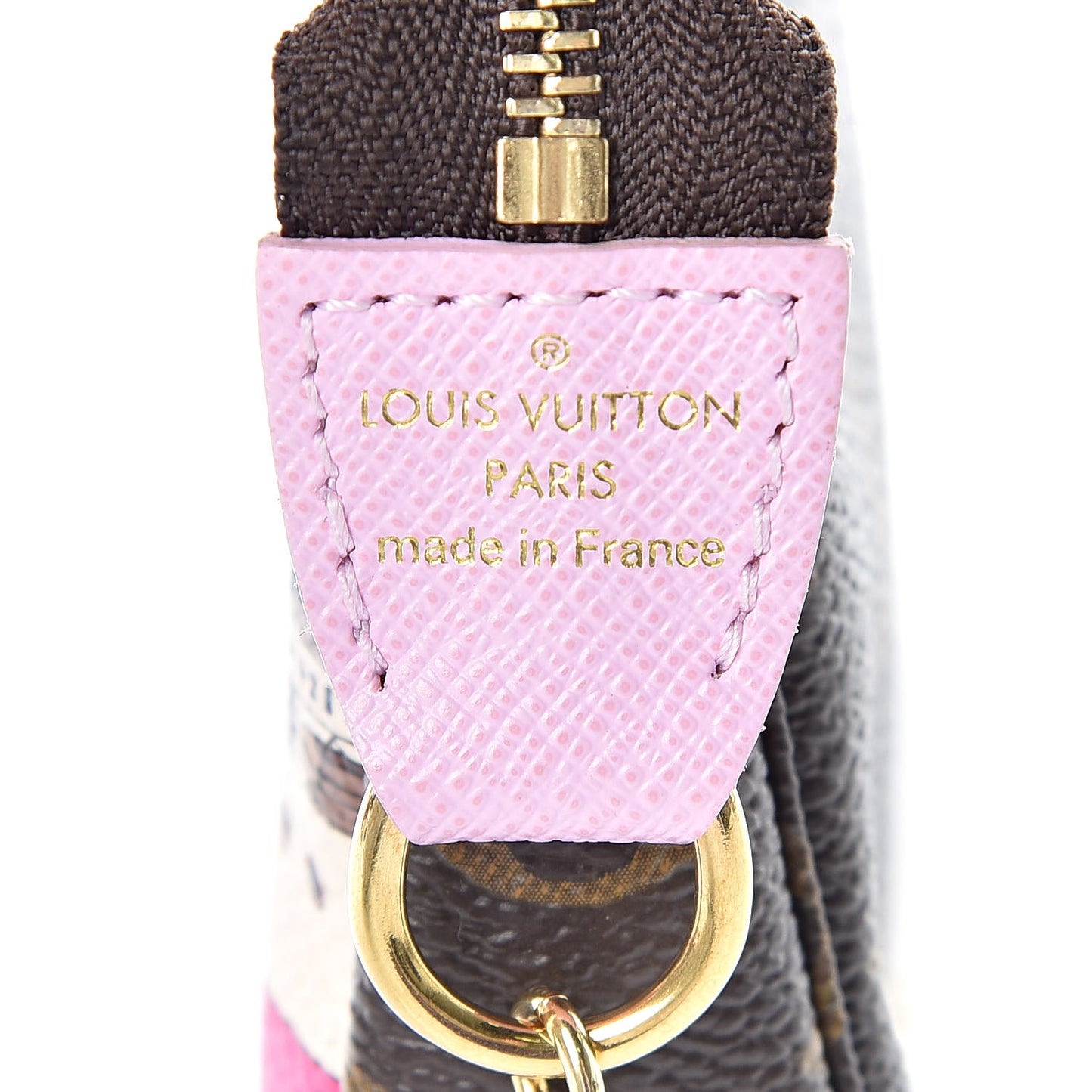 Monogram 2016 Christmas Animation Mini Pochette Accessories Rose Ballerine