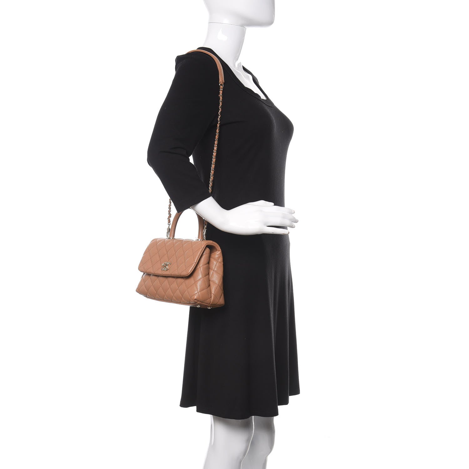 Chanel Caviar Quilted Mini Coco Handle Flap Brown 2 of 10