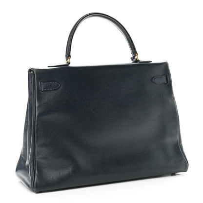 Hermes Courchevel Kelly Retourne 35 Bleu Marine 2 of 15