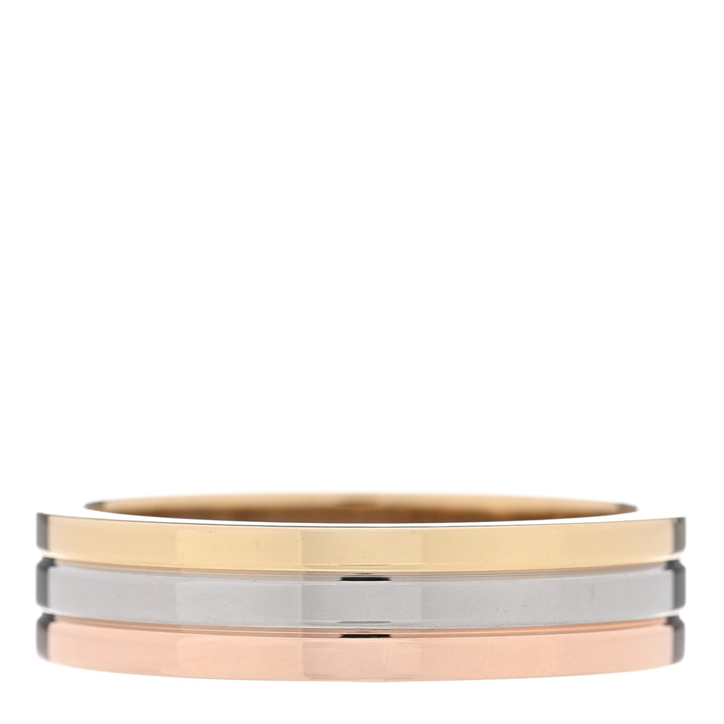 18K Pink White Yellow Gold 4.8mm Vendome Louis Cartier Wedding Band Ring 54 6.75