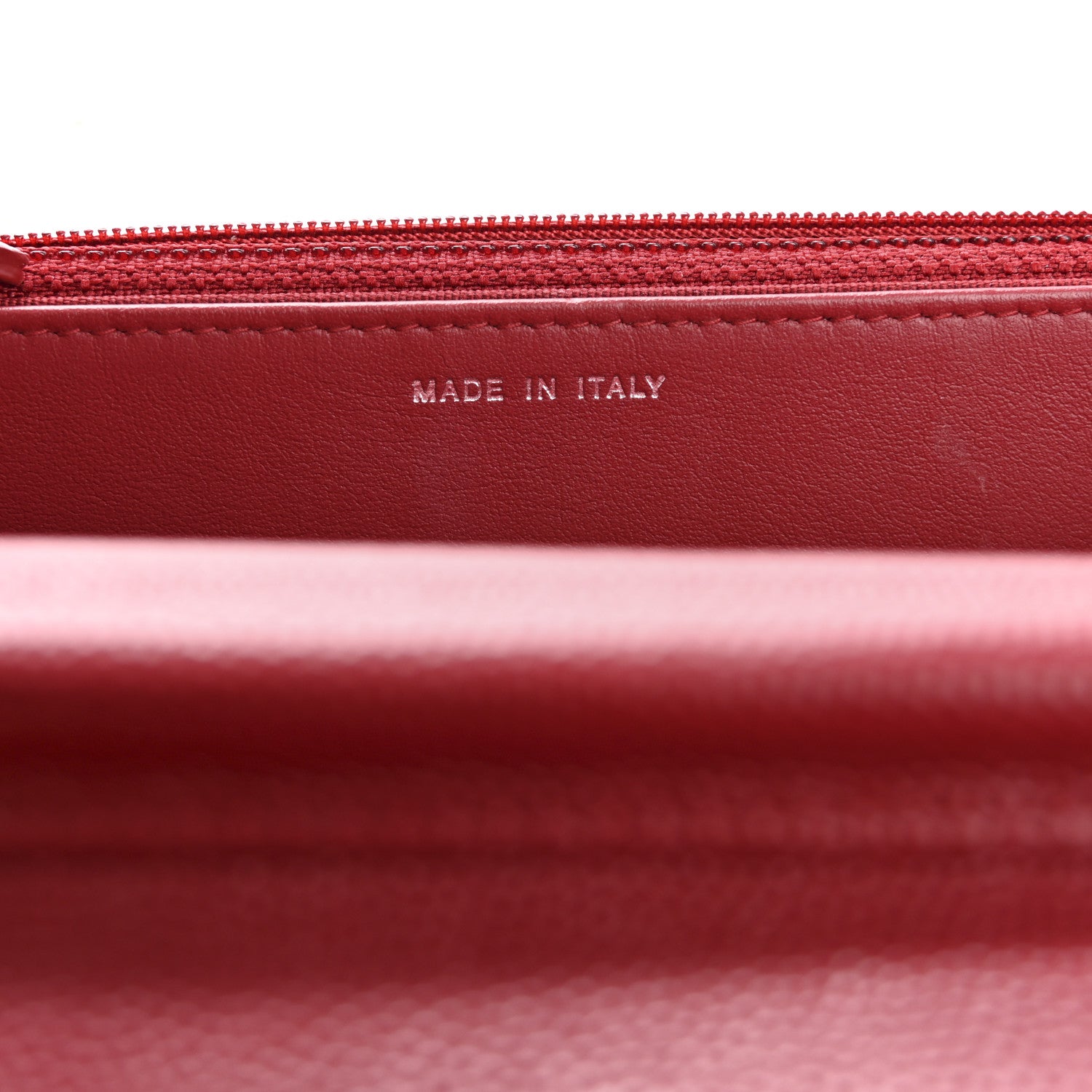 Chanel Caviar Quilted Wallet on Chain WOC Red 7 of 15