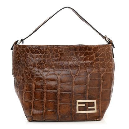 Fendi Alligator Hobo Brown 1 of 16