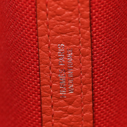 Hermes Toile Officier Negonda Garden Party 36 Rouge Tomate Capucine 7 of 29