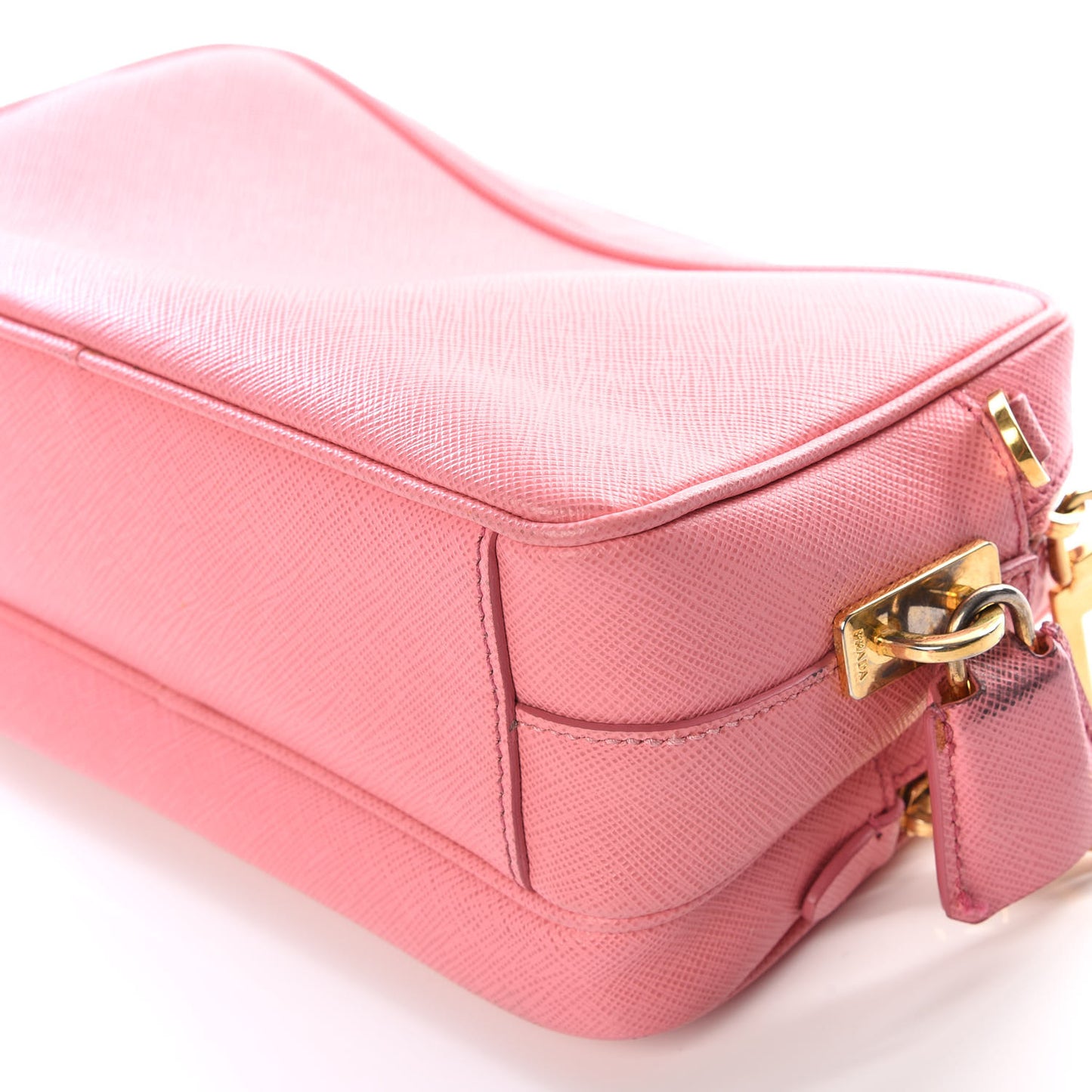 Saffiano Lux Double Zip Crossbody Bag Petalo